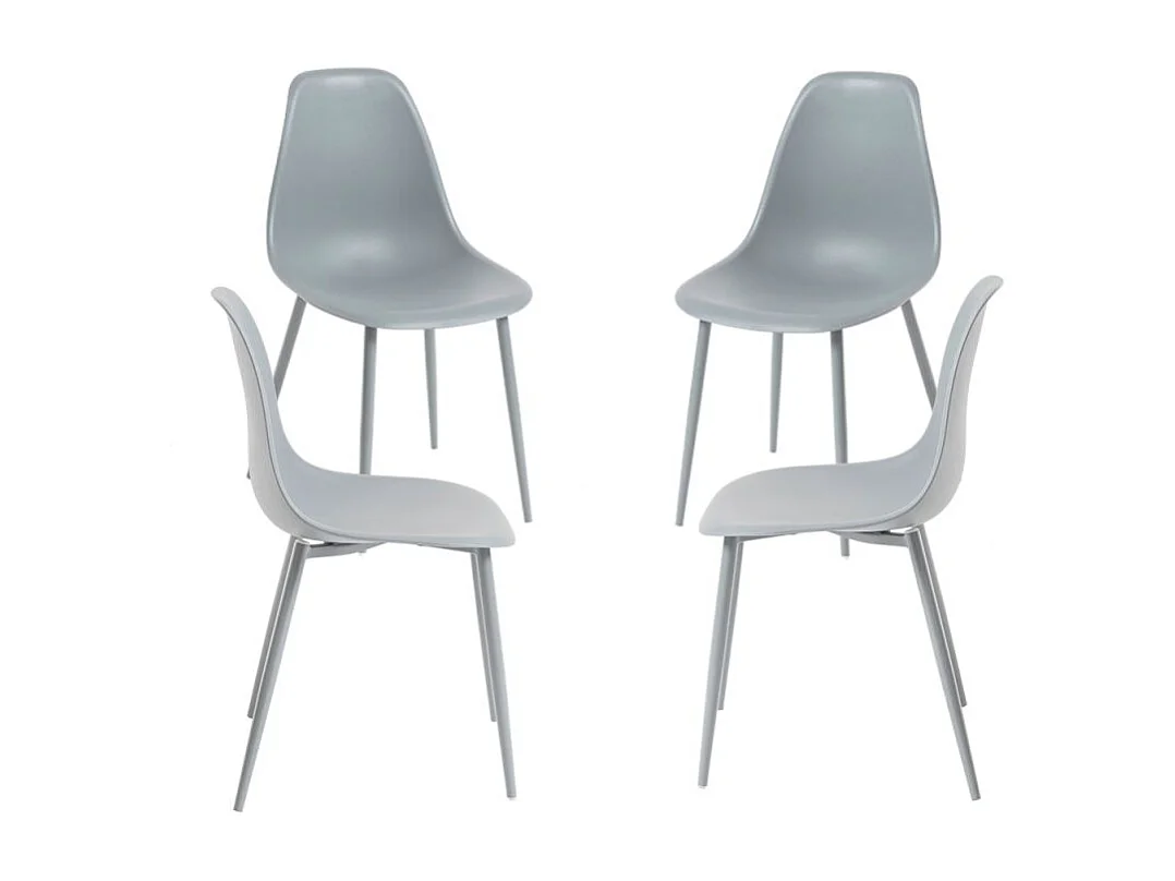 Packs Sillas Comedor - Pack 4 Sillas Mykle Total - Gris claro