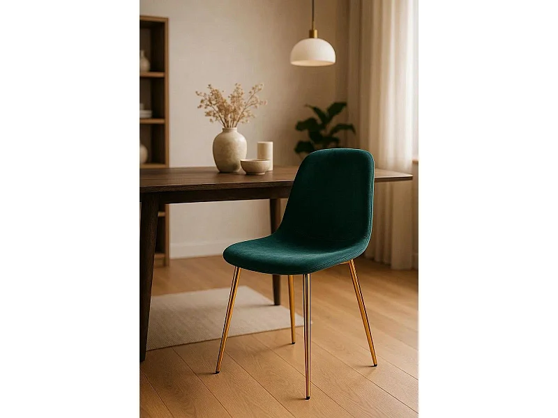 Sillas Comedor - Silla Golden Teok Terciopelo - Verde