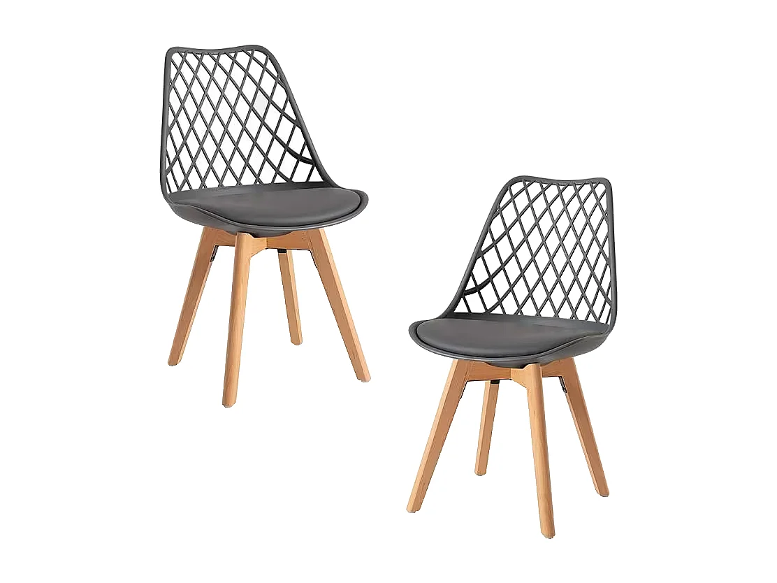 Packs Sillas Comedor - Pack 2 Sillas Mima - Gris oscuro