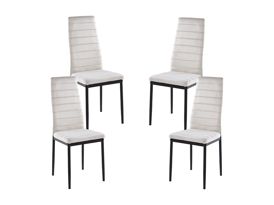 Packs Sillas Comedor - Pack 4 Sillas Lauter Terciopelo - Beige