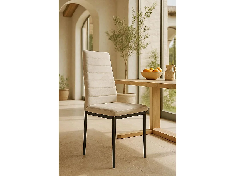 Packs Sillas Comedor - Pack 4 Sillas Lauter Terciopelo - Beige