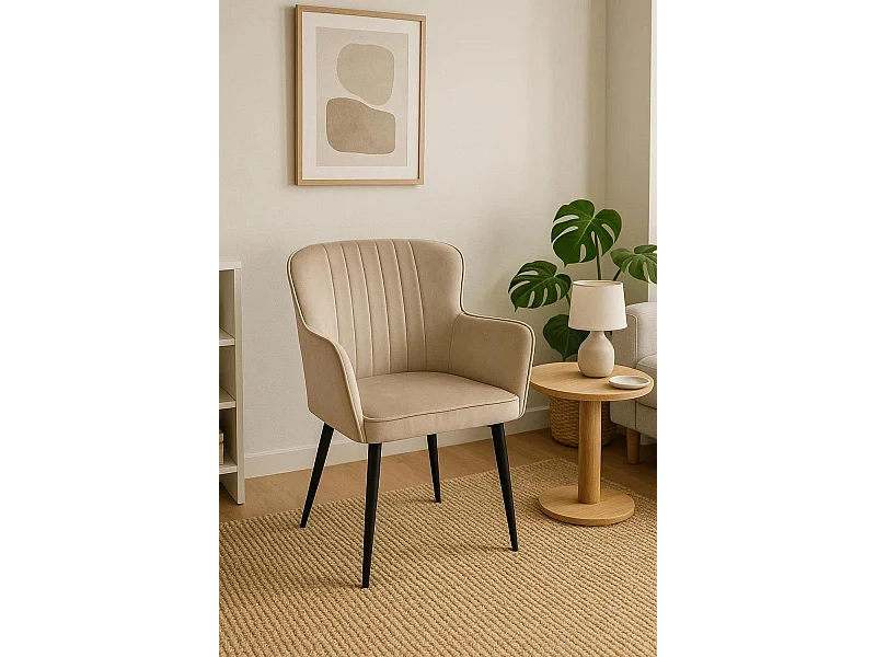 Sillas Comedor - Silla Dalye Terciopelo - Beige