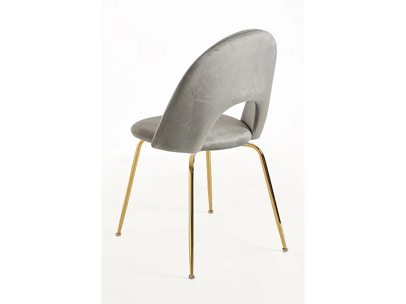 Packs Sillas Comedor - Pack 6 Sillas Dawa Gold Terciopelo - Gris claro