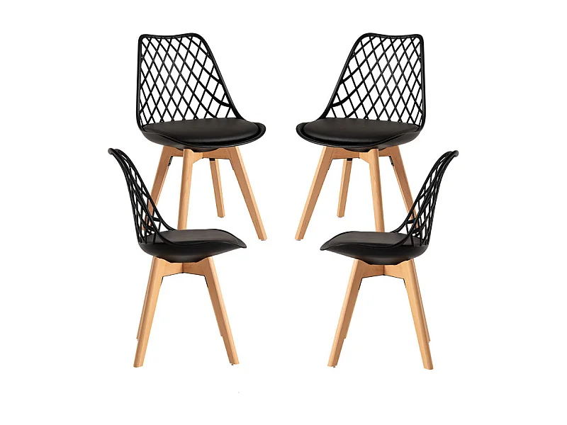 Packs Sillas Comedor - Pack 4 Sillas Mima - Negro