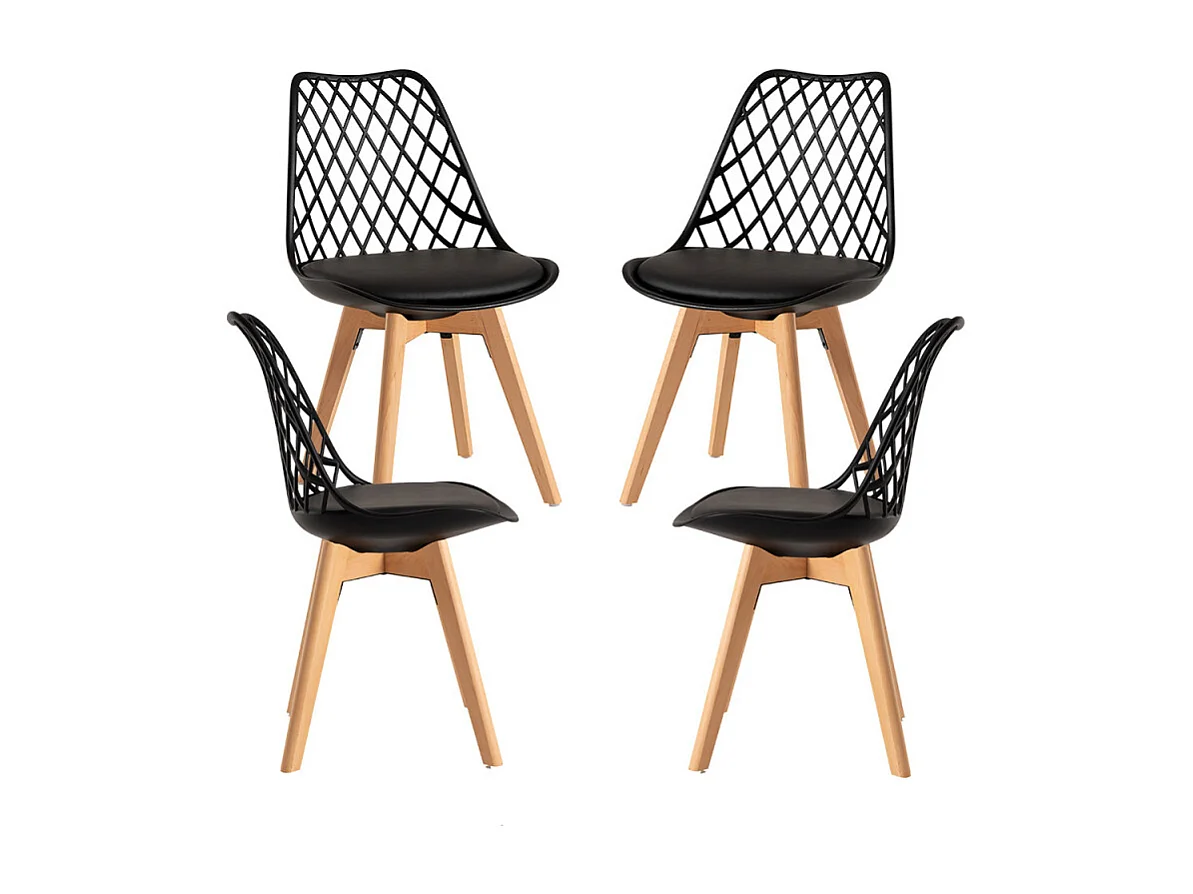Packs Sillas Comedor - Pack 4 Sillas Mima - Negro