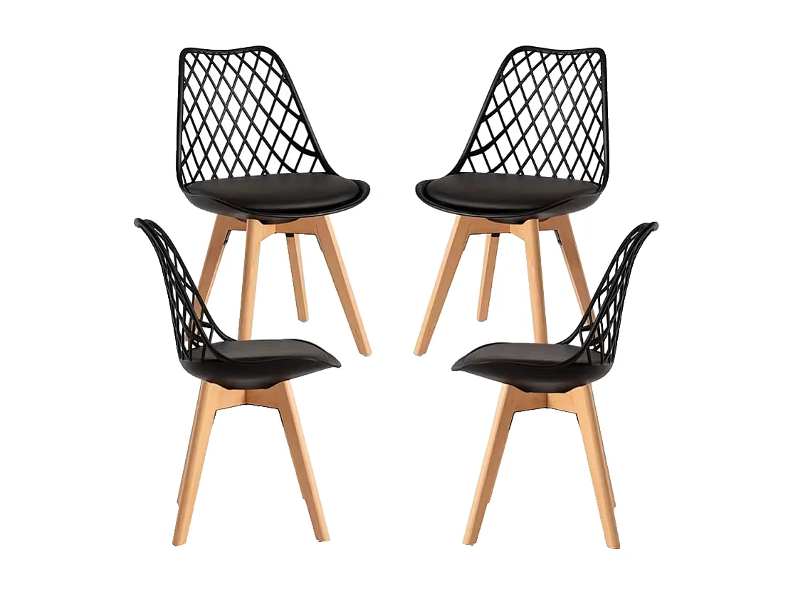 Packs Sillas Comedor - Pack 4 Sillas Mima - Negro