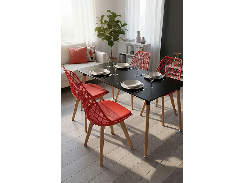 Packs Sillas Comedor - Pack 4 Sillas Mima - Rojo