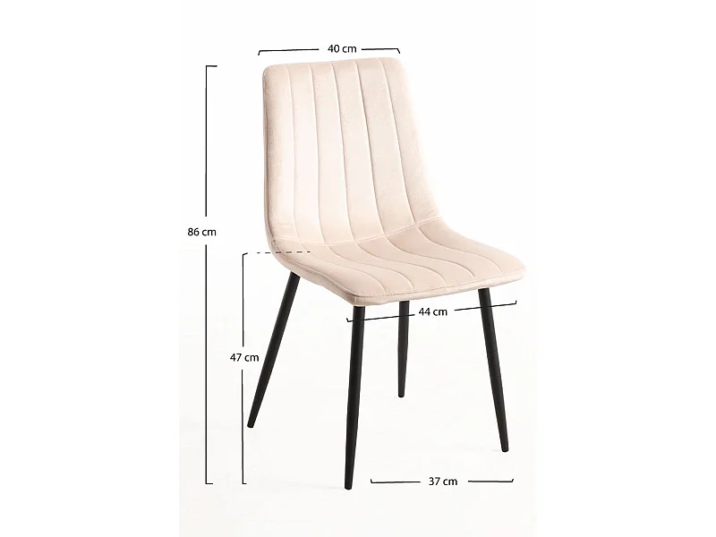 Packs Sillas Comedor - Pack 4 Sillas Liny Terciopelo - Beige