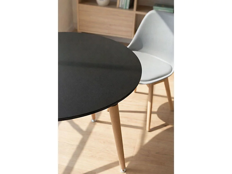 Estilo Nórdico - Mesa Tower Redonda 60 cm - Negro