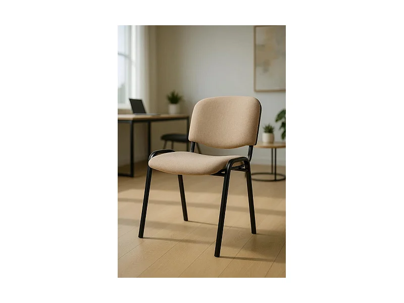 Pack 4 Sillas de Oficina sin ruedas ni brazos Ofis - Máxima Ergonomía - Ideal para Escritorio y Gaming