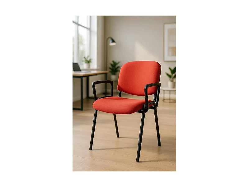 Pack 4 Sillas de Oficina sin ruedas ni brazos Ofis con Brazos - Máxima Ergonomía - Ideal para Escritorio y Gaming