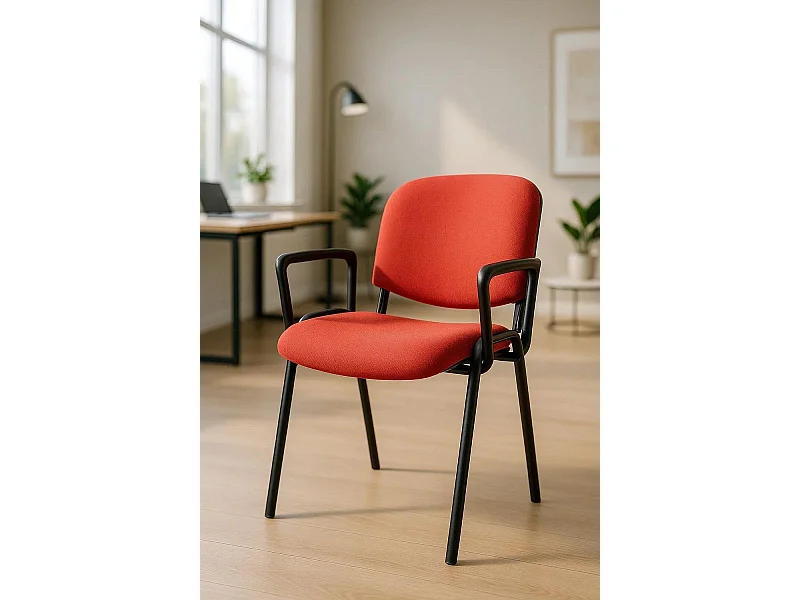 Pack 4 Sillas de Oficina sin ruedas ni brazos Ofis con Brazos - Máxima Ergonomía - Ideal para Escritorio y Gaming