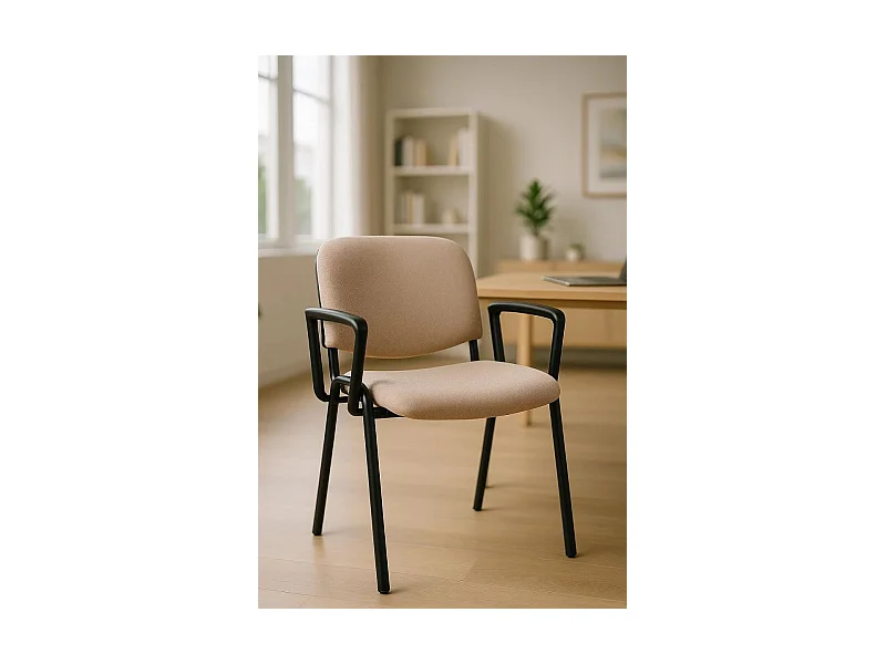 Pack 4 Sillas de Oficina sin ruedas ni brazos Ofis con Brazos - Máxima Ergonomía - Ideal para Escritorio y Gaming