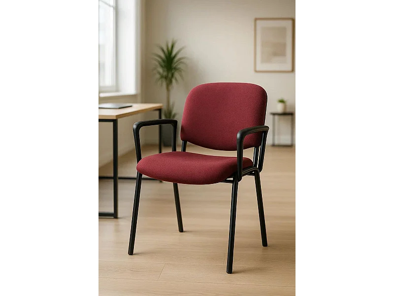 Pack 4 Sillas de Oficina sin ruedas ni brazos Ofis con Brazos - Máxima Ergonomía - Ideal para Escritorio y Gaming