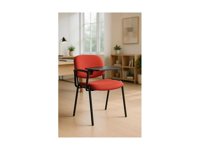 Pack 4 Sillas de Oficina sin ruedas ni brazos Ofis con Pala - Máxima Ergonomía - Ideal para Escritorio y Gaming