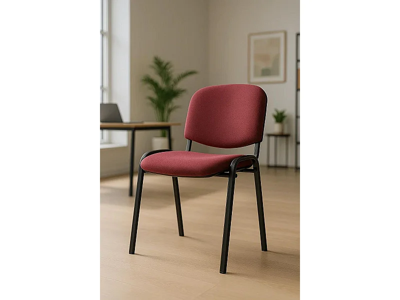 Pack 4 Sillas de Oficina sin ruedas ni brazos Ofis - Máxima Ergonomía - Ideal para Escritorio y Gaming