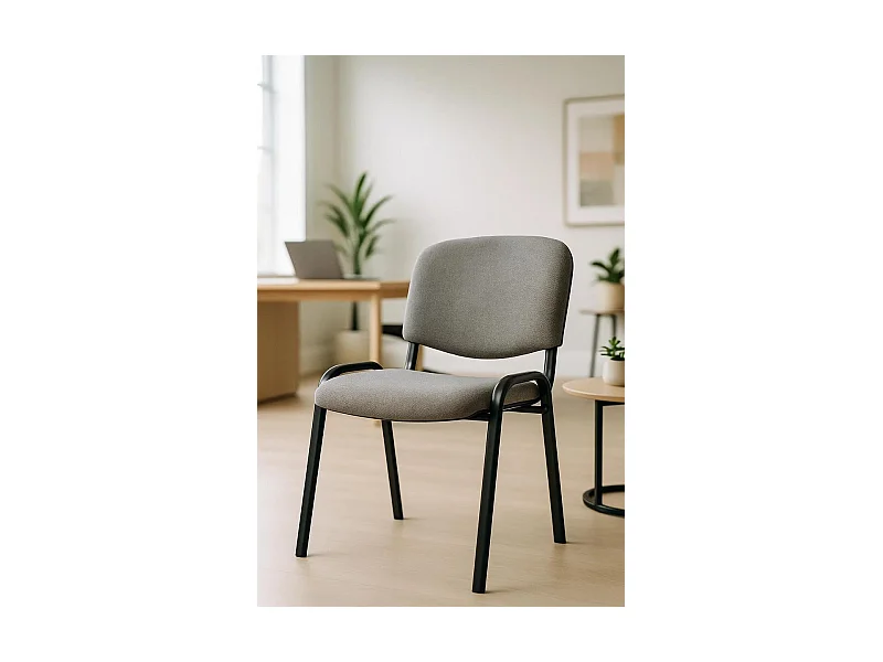 Pack 4 Sillas de Oficina sin ruedas ni brazos Ofis - Máxima Ergonomía - Ideal para Escritorio y Gaming