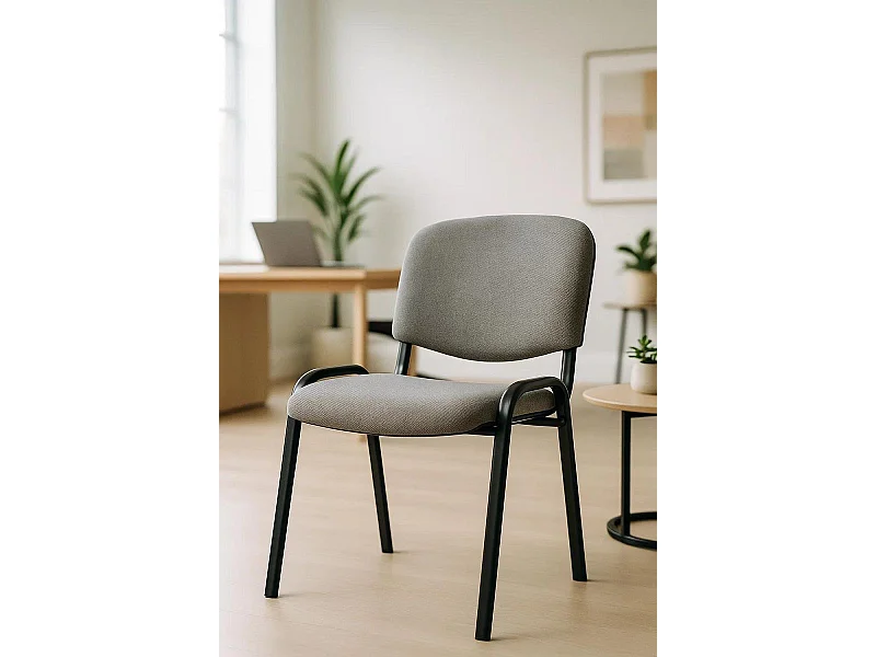 Pack 4 Sillas de Oficina sin ruedas ni brazos Ofis - Máxima Ergonomía - Ideal para Escritorio y Gaming