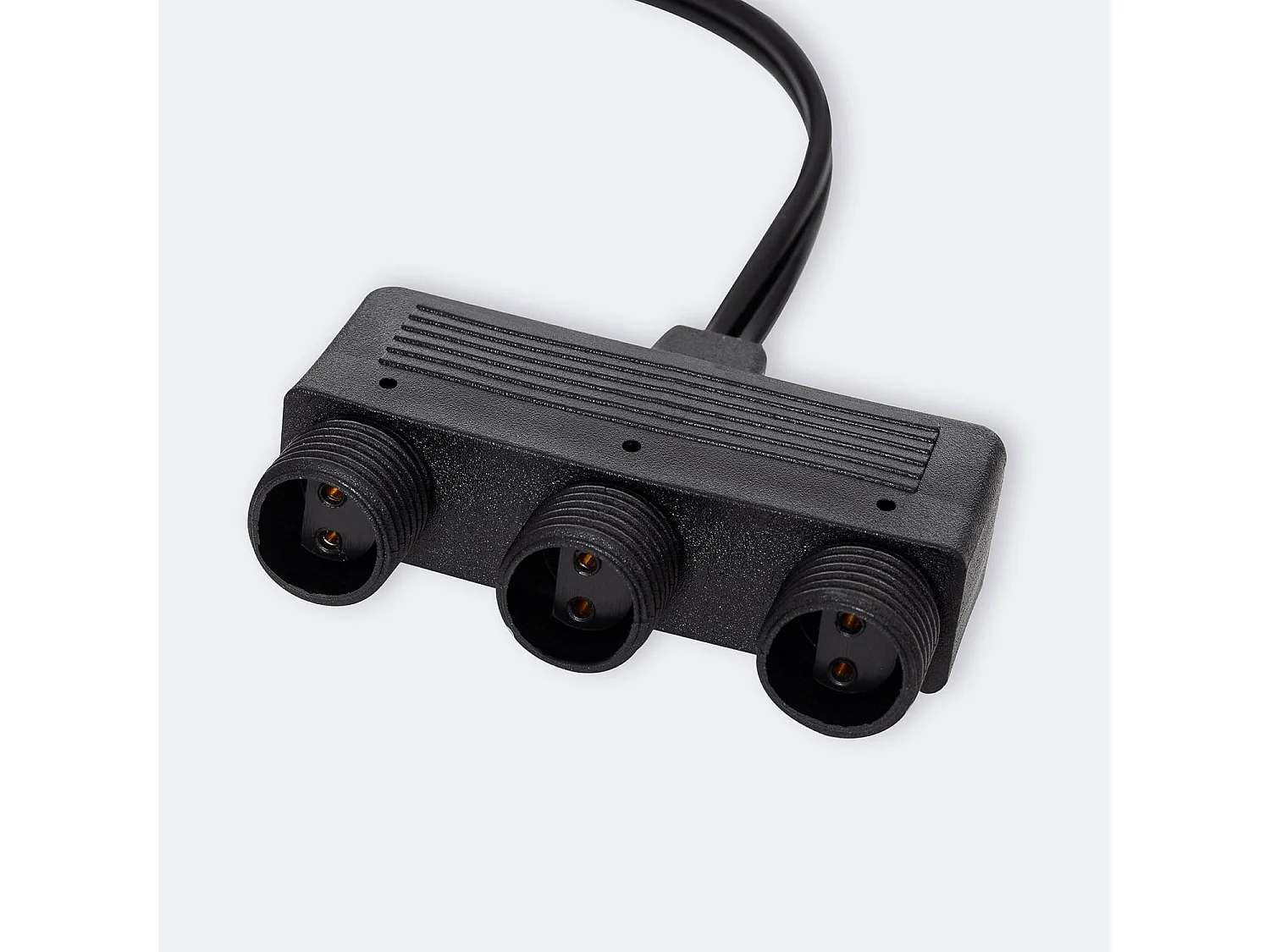 Conector Triple EasyFit 12V Negro