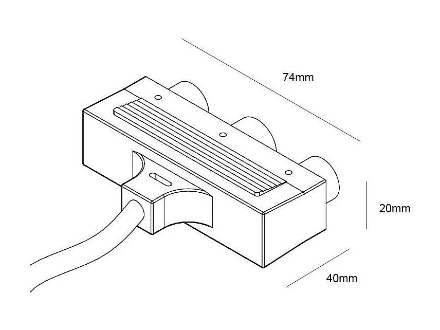 Conector Triple EasyFit 12V Negro