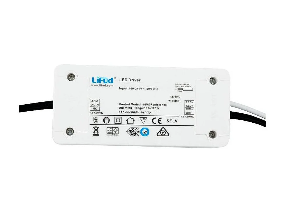 Panel LED 120x30 cm 40W 4000lm Regulable Microprismático (UGR17) 6000K Regulable 0-10V Individual Blanco Frío