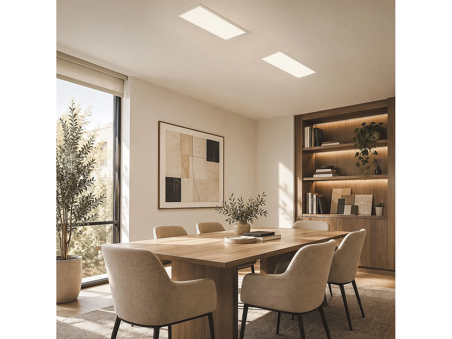 Panel LED 60x30cm 32W 3200lm Solid No Flicker 6000K Individual Blanco Frío