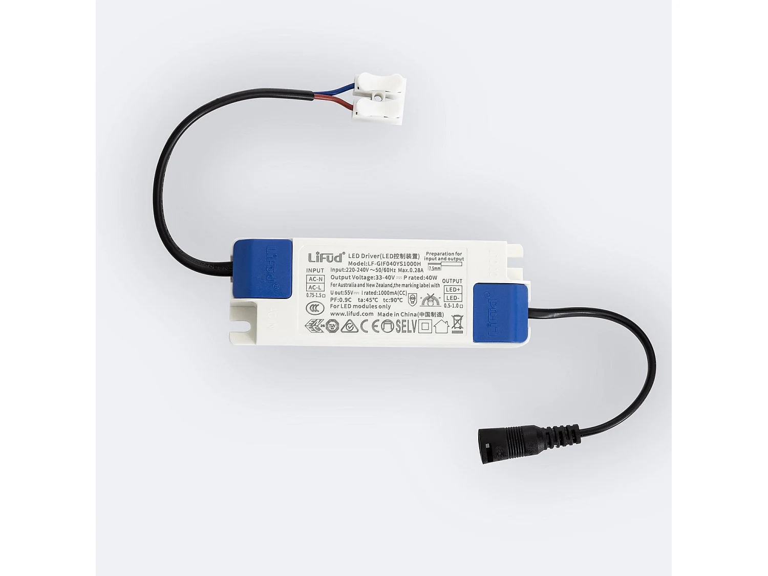 Pannello LED 60x60cm 40W 4000lm + Kit di Sospensione 3000K LIFUD Individuale Bianco Caldo