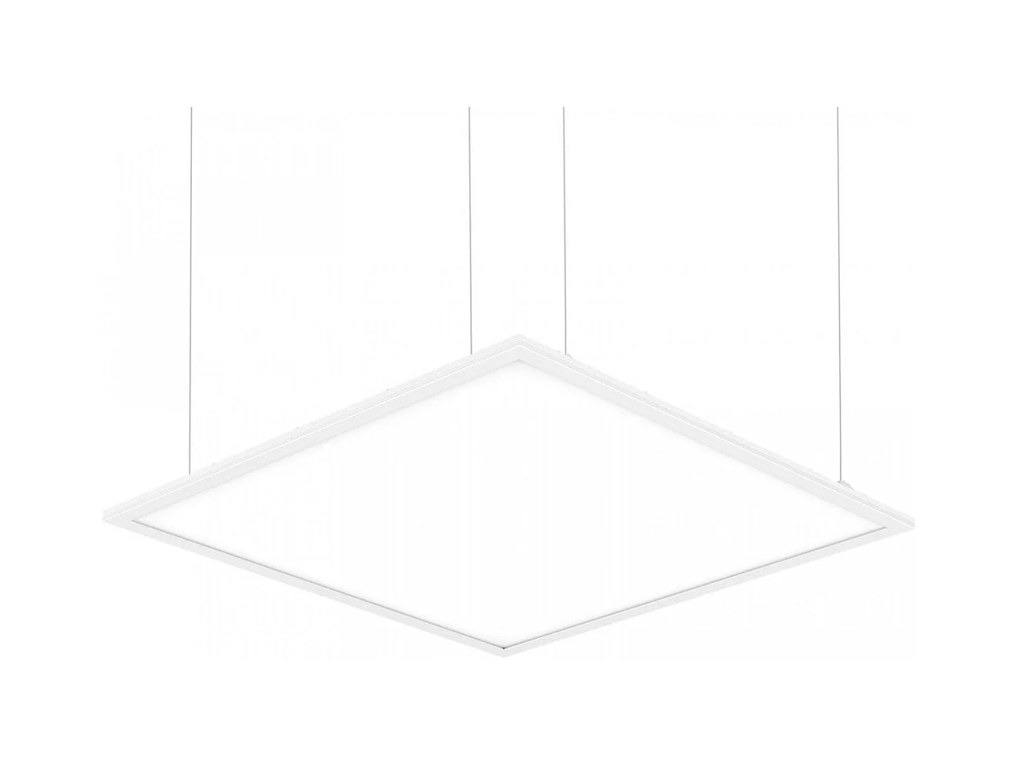 Pannello LED 60x60cm 40W 4000lm Microprismatico (UGR17) LIFUD + Kit di Sospensione 3000K LIFUD Individuale Bianco Caldo