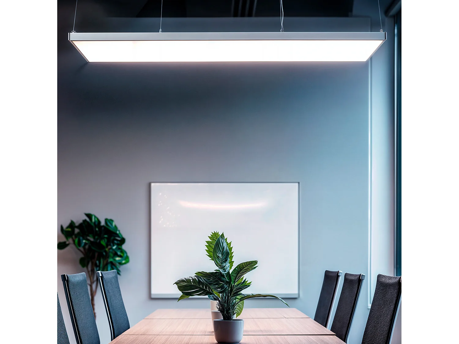 Panel LED 120x60 cm 60W 6000lm BOKE + Kit de Suspensión No Flicker 3000K Individual Blanco Cálido
