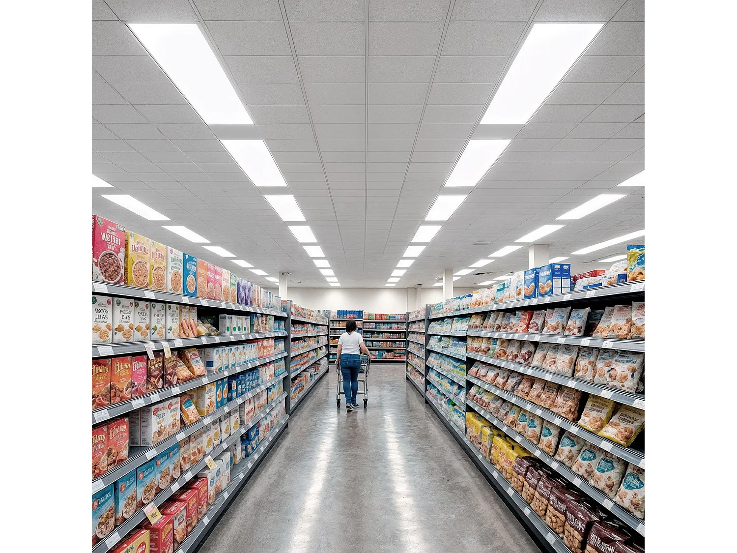 Pannello LED 120x30cm 40W 4000lm  No Flicker 4000K Individuale Bianco Naturale