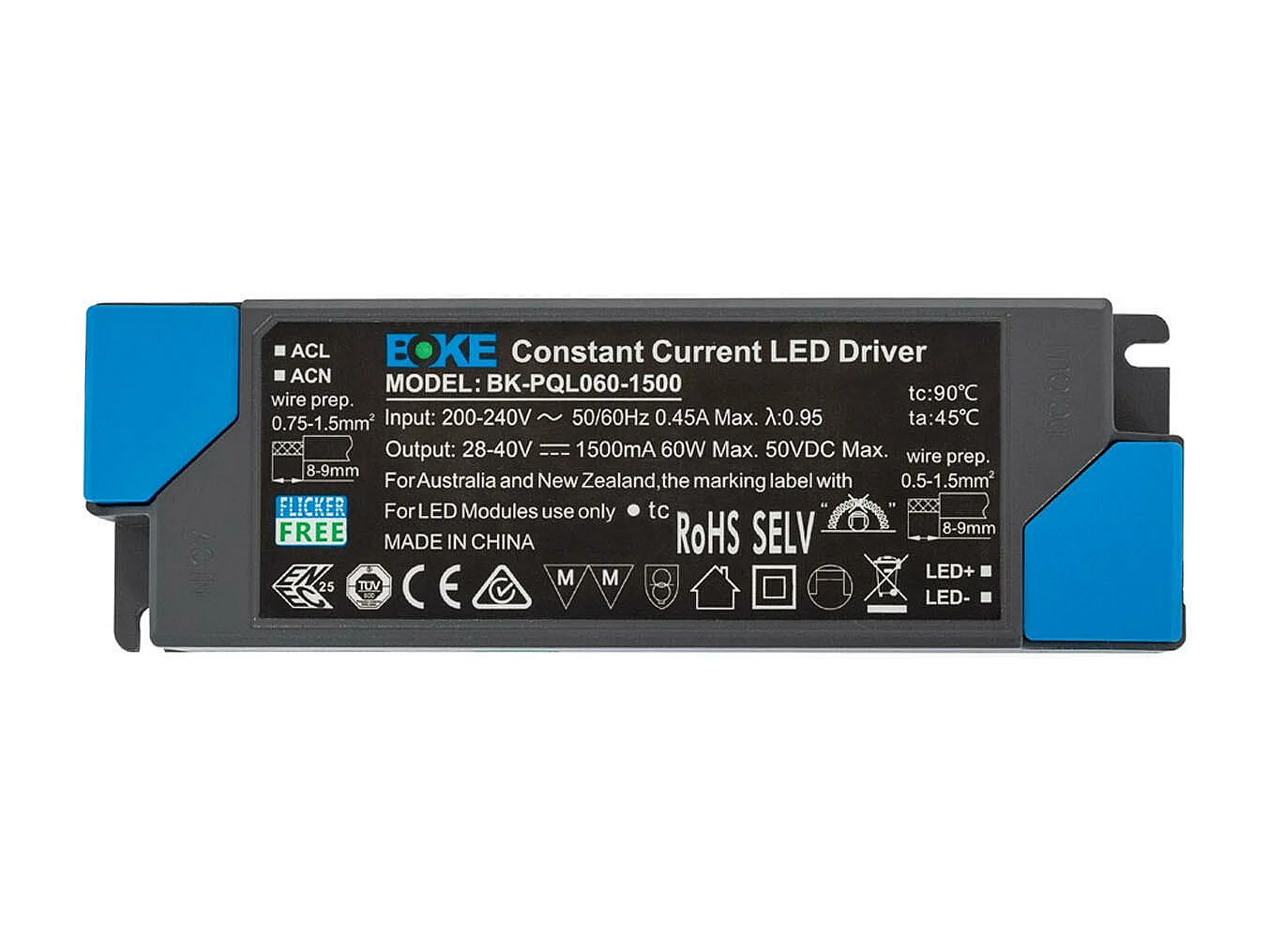 Panel LED 120x60 cm 60W 6000lm BOKE No Flicker 6000K Individual Blanco Frío