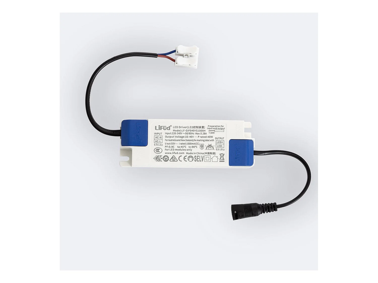 Pannello LED 120x30 cm 40W 4000lm LIFUD Bianco Caldo Individuale No Flicker 3000K - 3500K