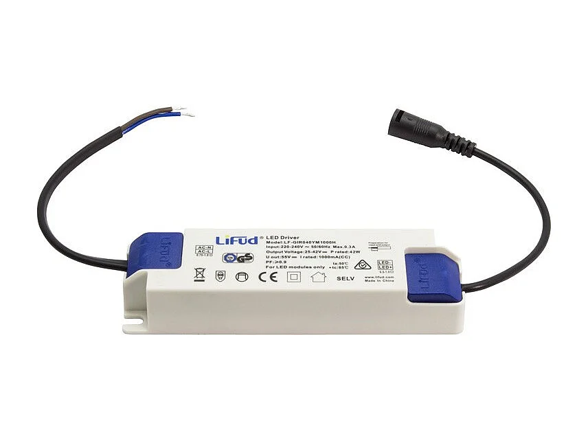 Pannello LED 60x60cm 40W 4000lm Microprismatico (UGR17) LIFUD + Kit di Superficie 3000K LIFUD Non Regolabile Individuale Bianco Caldo