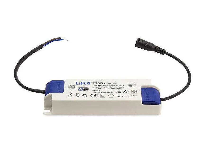 Pannello LED 60x60cm 40W 4000lm Microprismatico (UGR17) LIFUD + Kit di Superficie 3000K LIFUD Non Regolabile Individuale Bianco Caldo