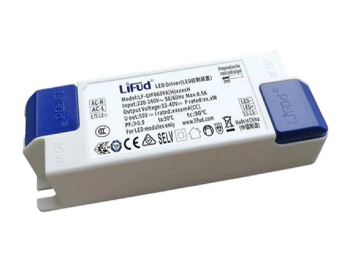 Pannello LED 120x60cm 60W 6000lm 6000K LIFUD No Flicker Individuale Bianco Freddo