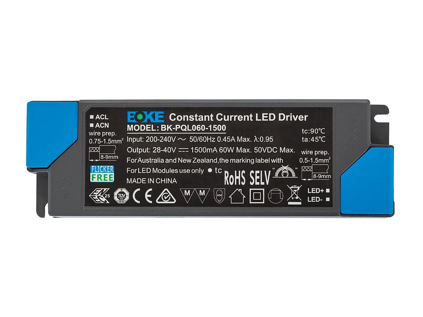 Panel LED 120x60 cm 60W 6000lm High Power BOKE + Kit de Superficie No Flicker 3000K Individual Blanco Cálido