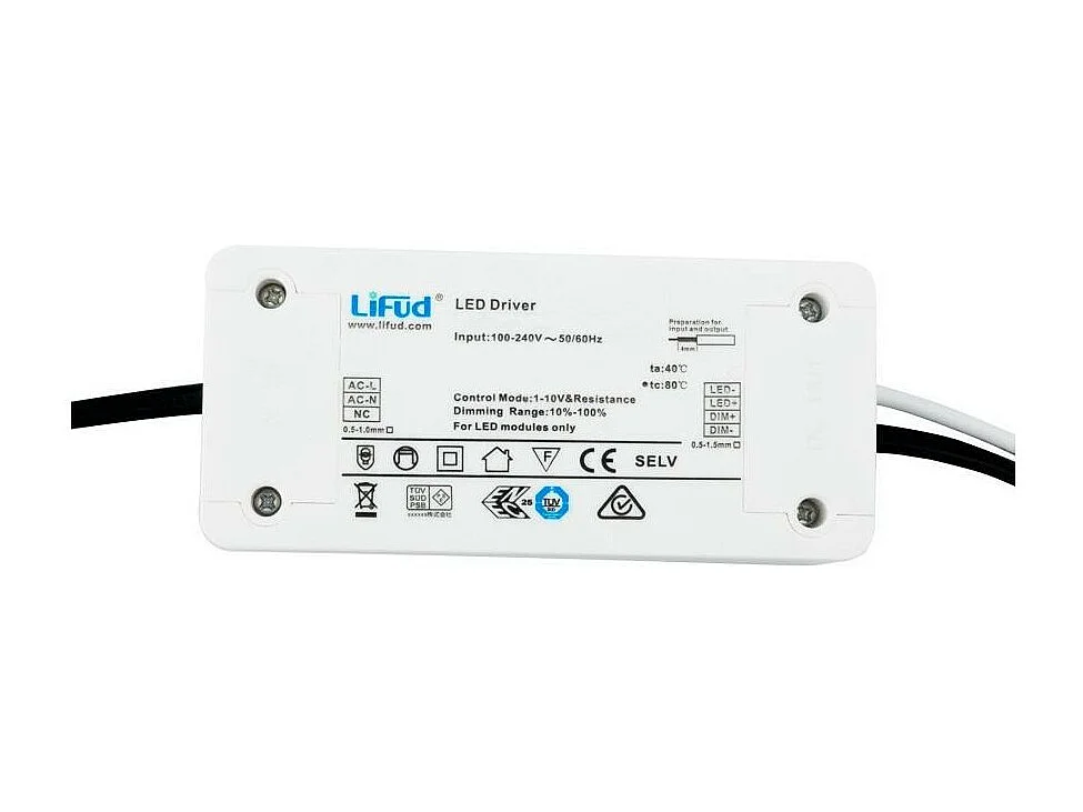 Pannello LED 120x30cm 40W 4000lm Regolabile Microprismatico (UGR17) 3000K Regolabile 0-10V Individuale Bianco Caldo