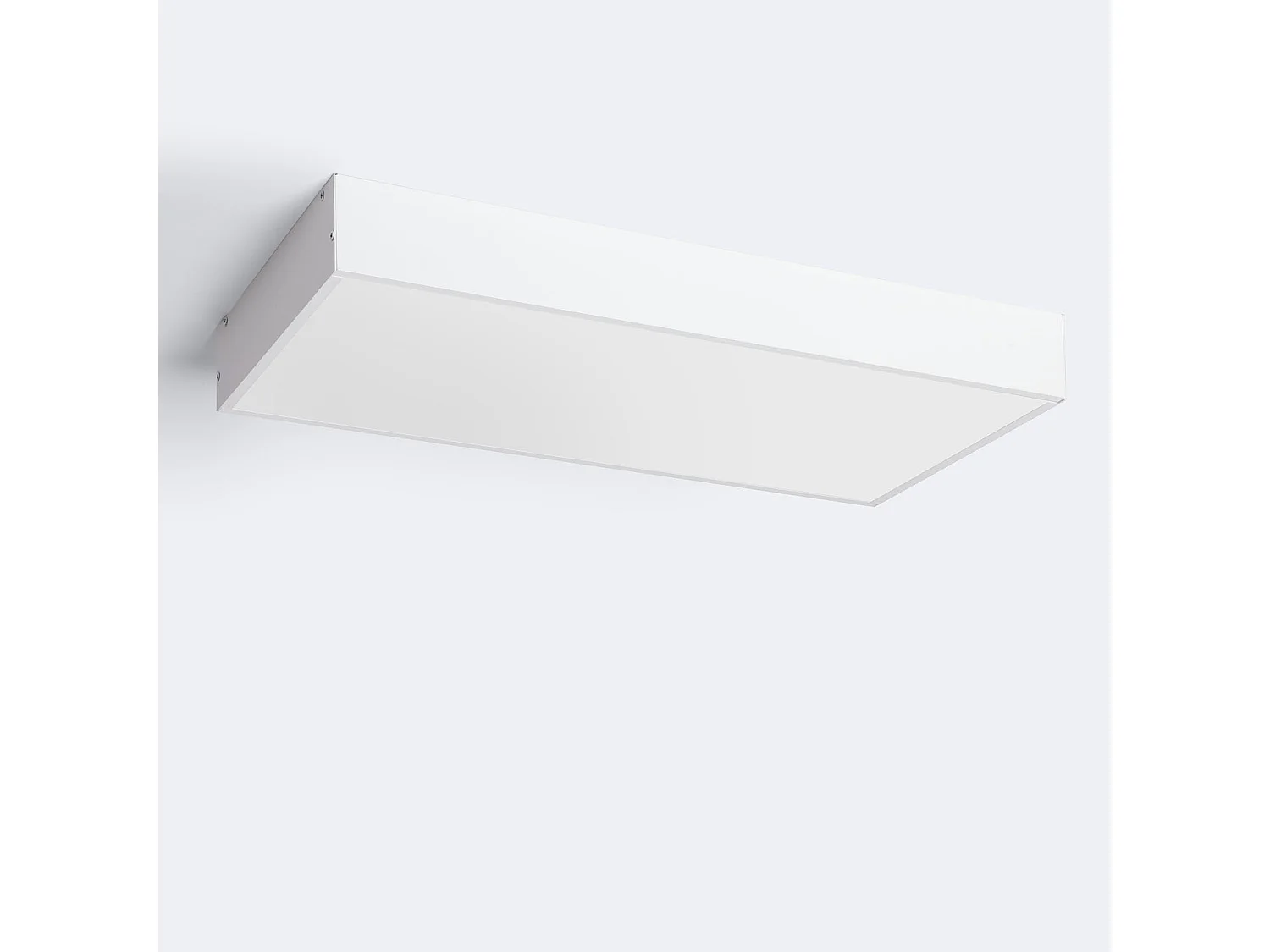 Panel LED 120x60 cm 60W 6000lm + Kit de Superficie 3000K LIFUD No Flicker Individual Blanco Cálido