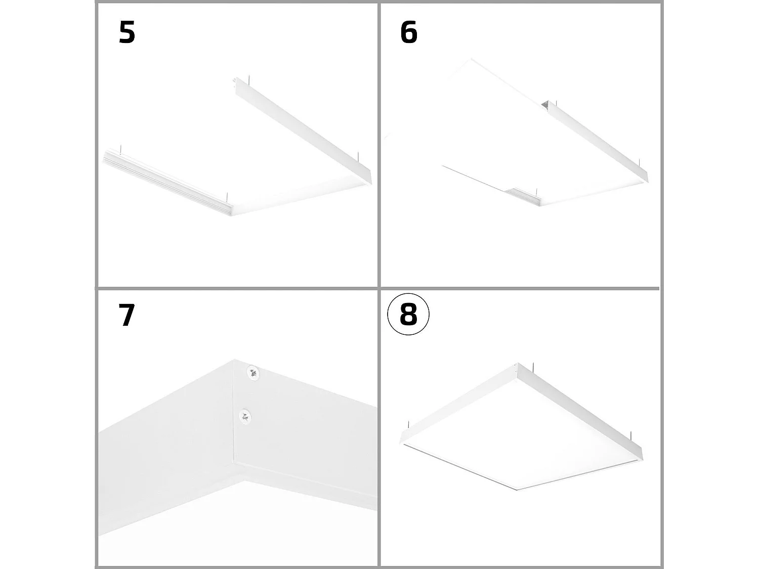 Pannello LED 120x30cm 40W 4000lm LIFUD + Kit di Superficie 4000K LIFUD Non Regolabile Individuale Bianco Naturale