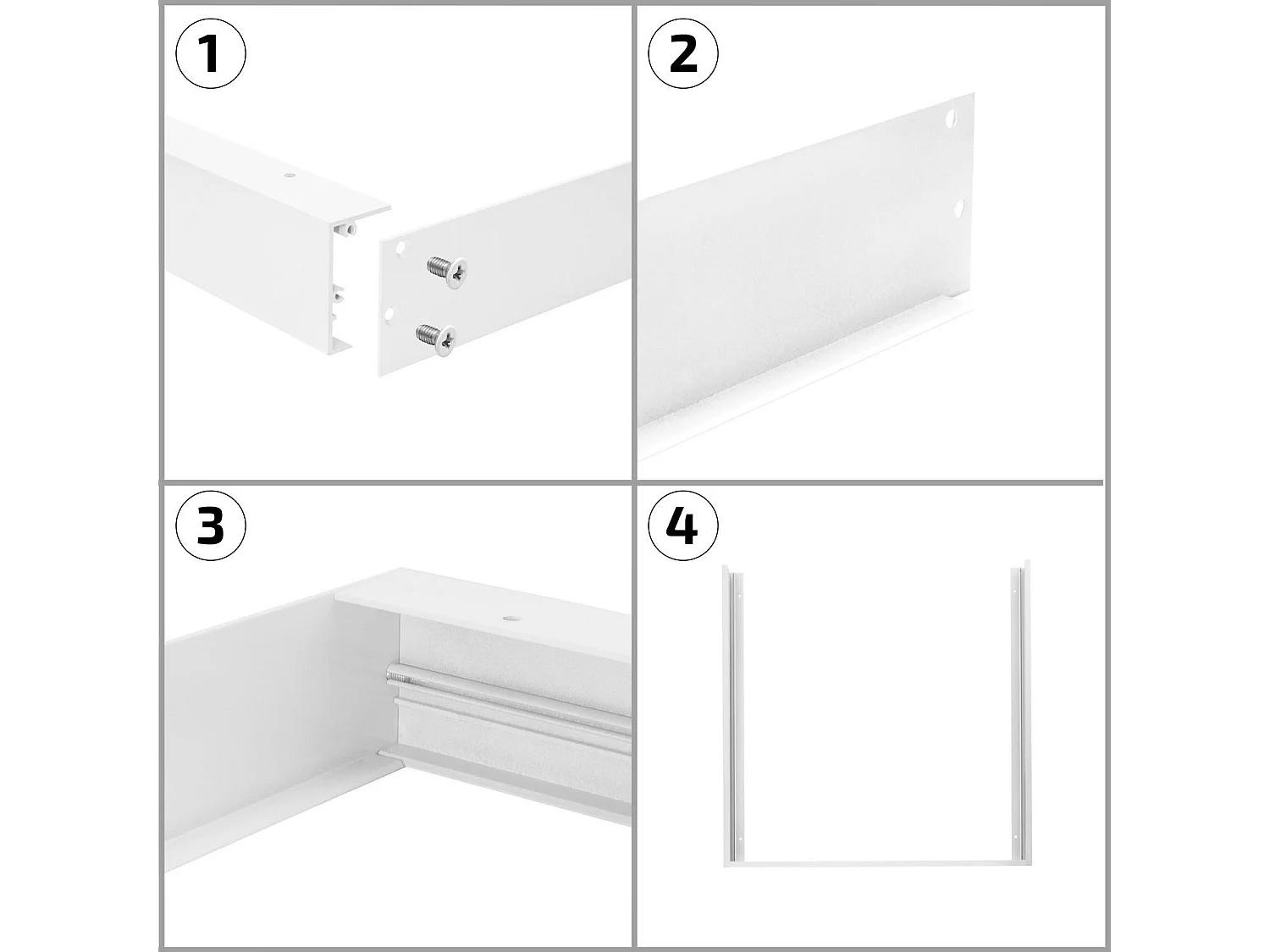 Pannello LED 120x30cm 40W 4000lm + Kit di Superficie 4000K LIFUD Non Regolabile Individuale Bianco Naturale