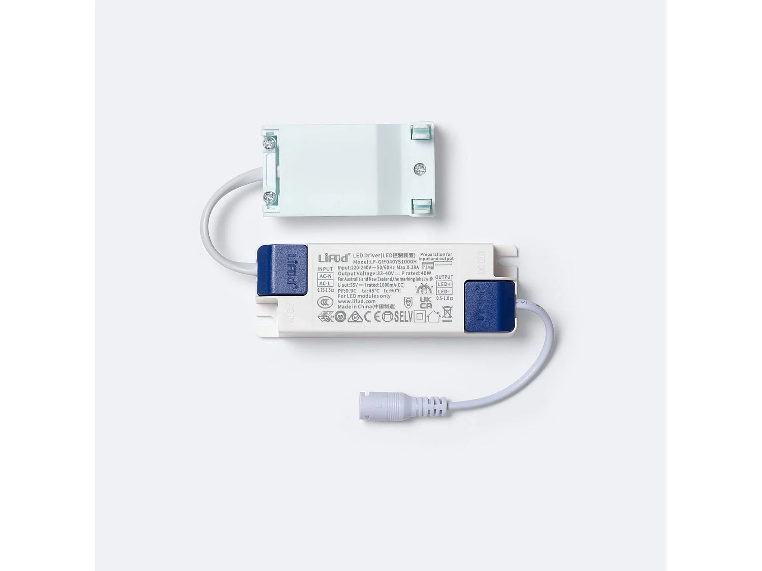 Panello LED 120x30cm 40W 4000lm Microprismatico (UGR17) con Scatola di Connessione Rapida 3000K LIFUD Individuale Bianco Caldo
