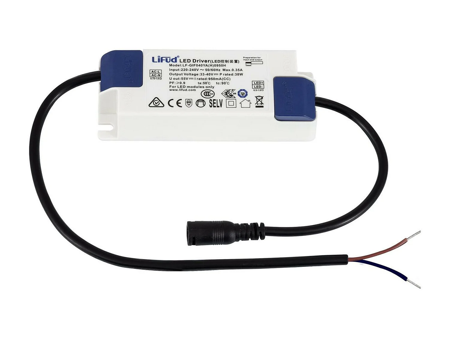 Pannello LED 60x60cm 40W 4000lm Microprismatico (UGR17) 3000K LIFUD con Emergenza Individuale Bianco Caldo