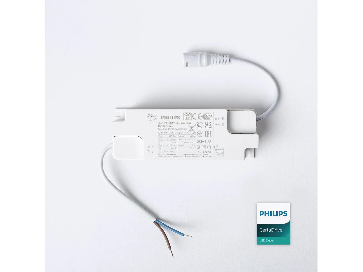 Panel LED 60x60 cm 42W 4200lm Certadrive No Flicker 4000K Individual Blanco Neutro
