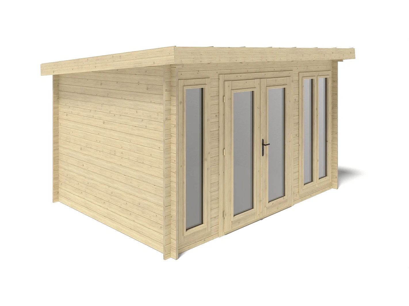 Casetta da giardino in legno - 12.00m2 - 4.00x3.00m - 34mm - colore: naturale - DOM652 - ALTANKA