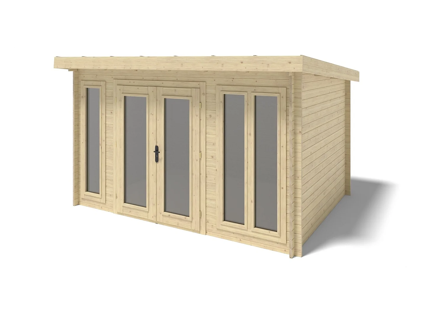 Abri de jardin en bois - 12m2 - 4x3m - Ep. 34mm - Couleur: naturel - DOM652 - ALTANKA