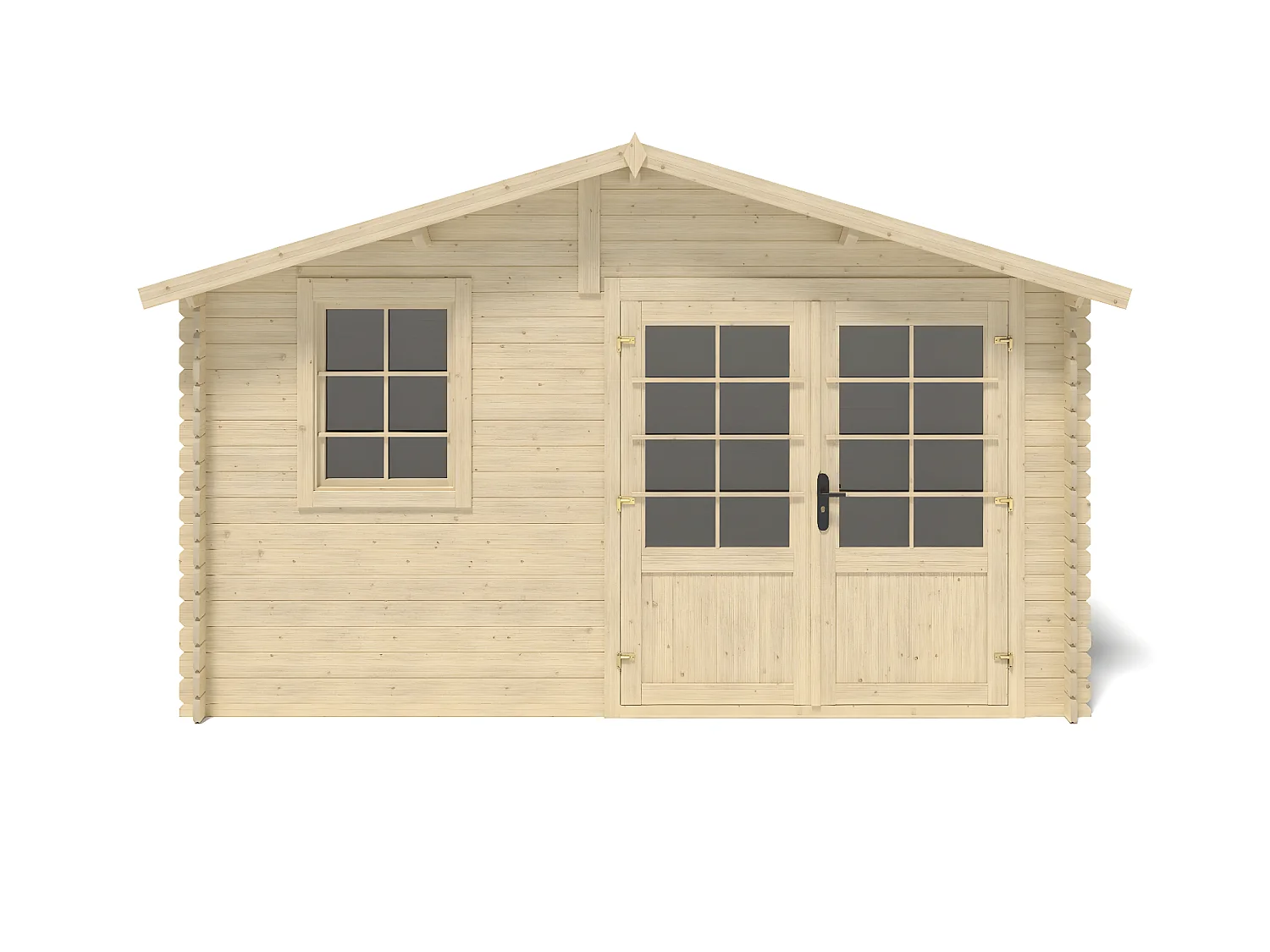 Casetta da giardino in legno - 12.00m2 - 4.00x3.00m - 28mm - colore: naturale - DOM710 - ALTANKA