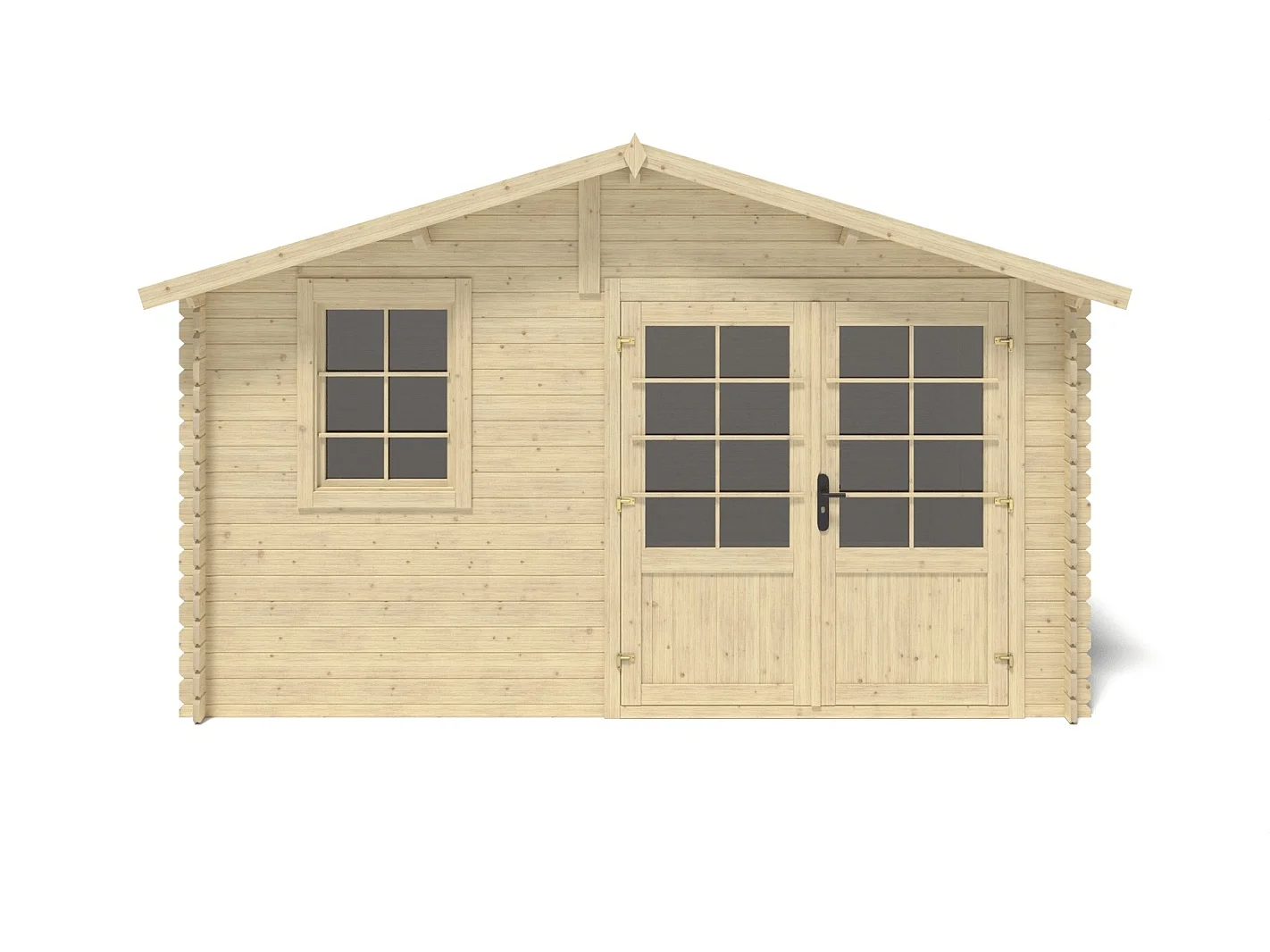 Casetta da giardino in legno - 12m2 - 4x3m - 28mm - colore: naturale - DOM710 - ALTANKA