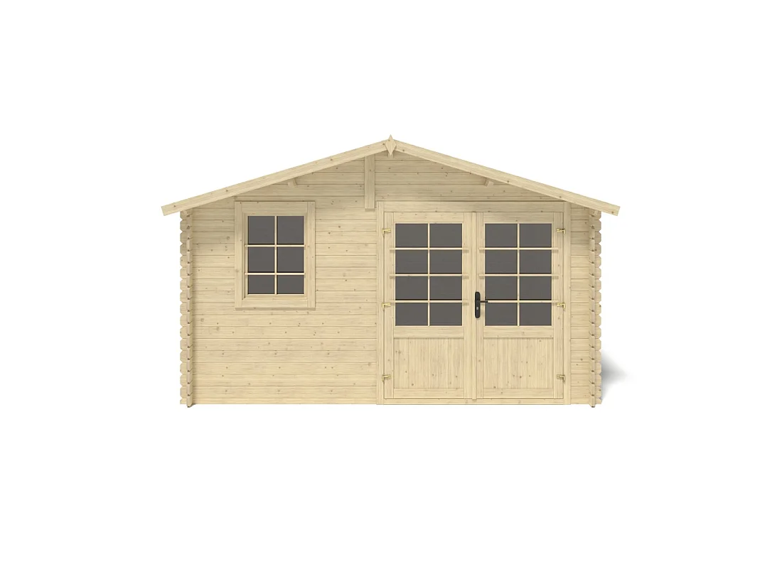 Abri de jardin en bois - 12m2 - 4x3m - Ep. 28mm - Couleur: naturel - DOM710 - ALTANKA