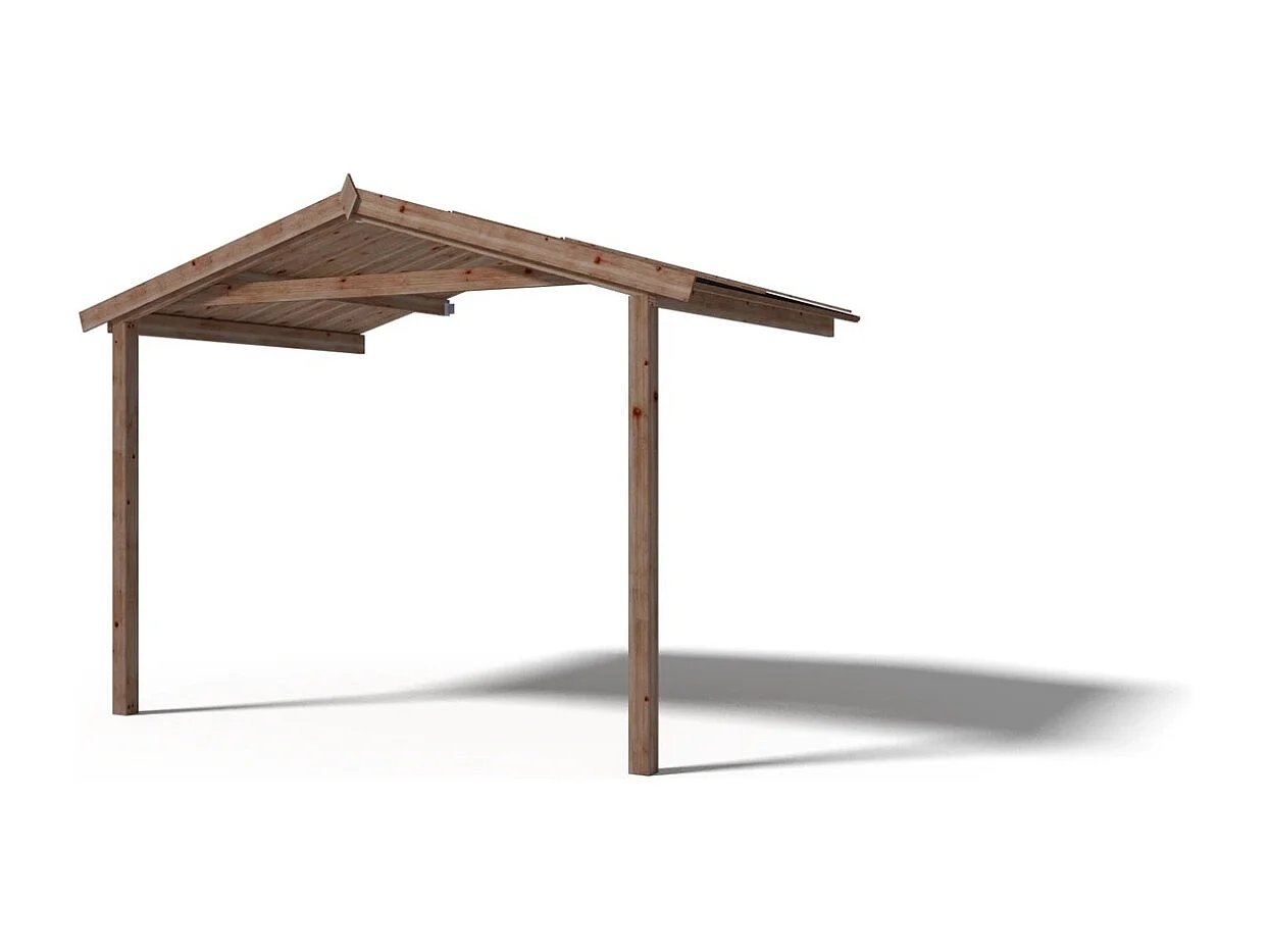 Tettoia di terazzo in legno - 3x2m - impregnata - colore marrone - DOM146 - ALTANKA