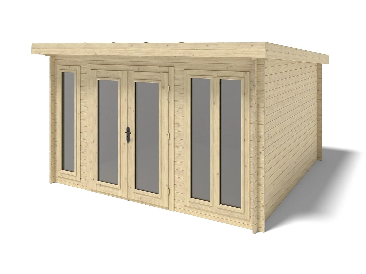 Casetta da giardino in legno - 16.00m2 - 4.00x4.00m - 34mm - colore: naturale - DOM653 - ALTANKA